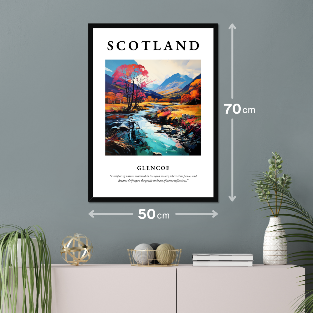 Poster of Glencoe hanging on a wall