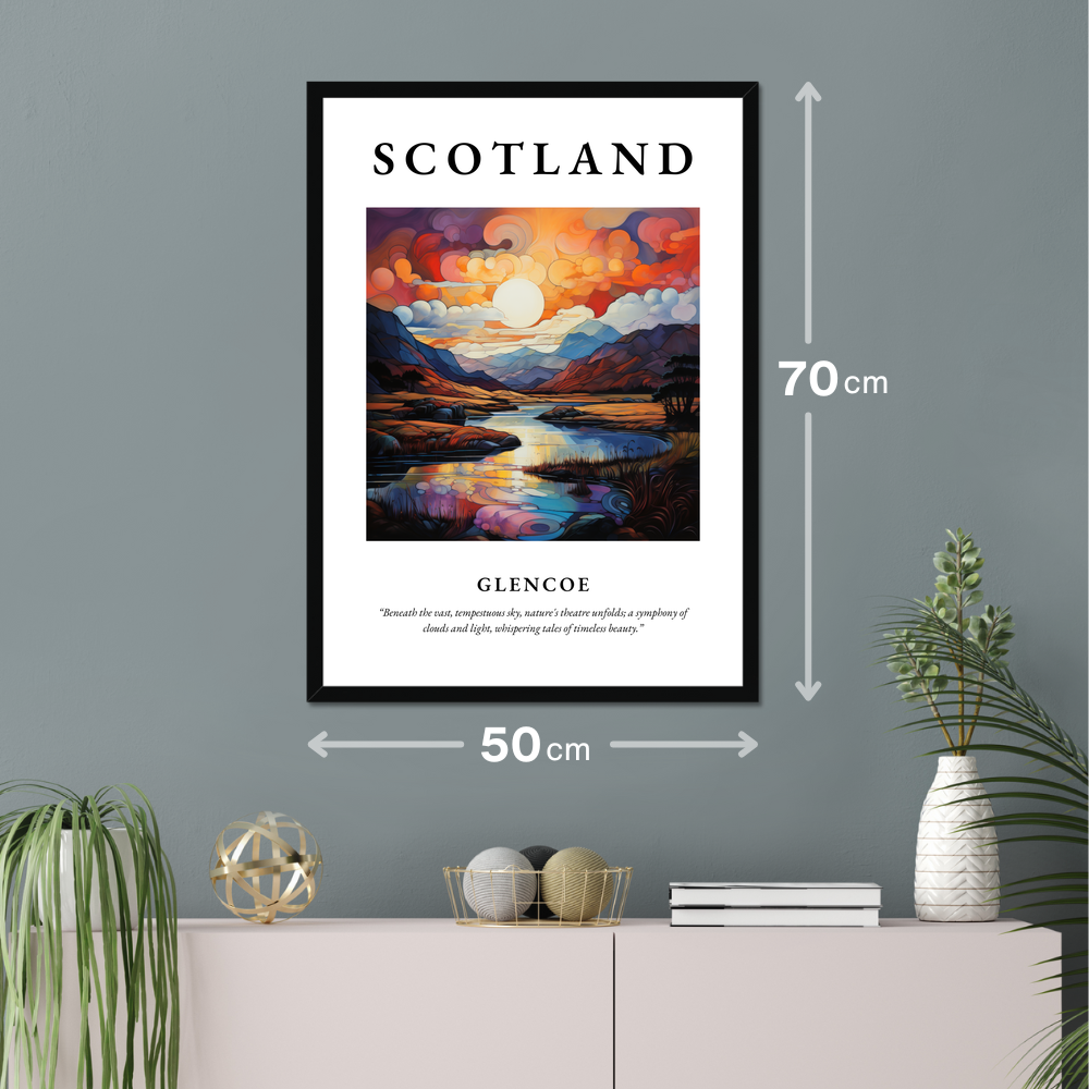 Poster of Glencoe hanging on a wall