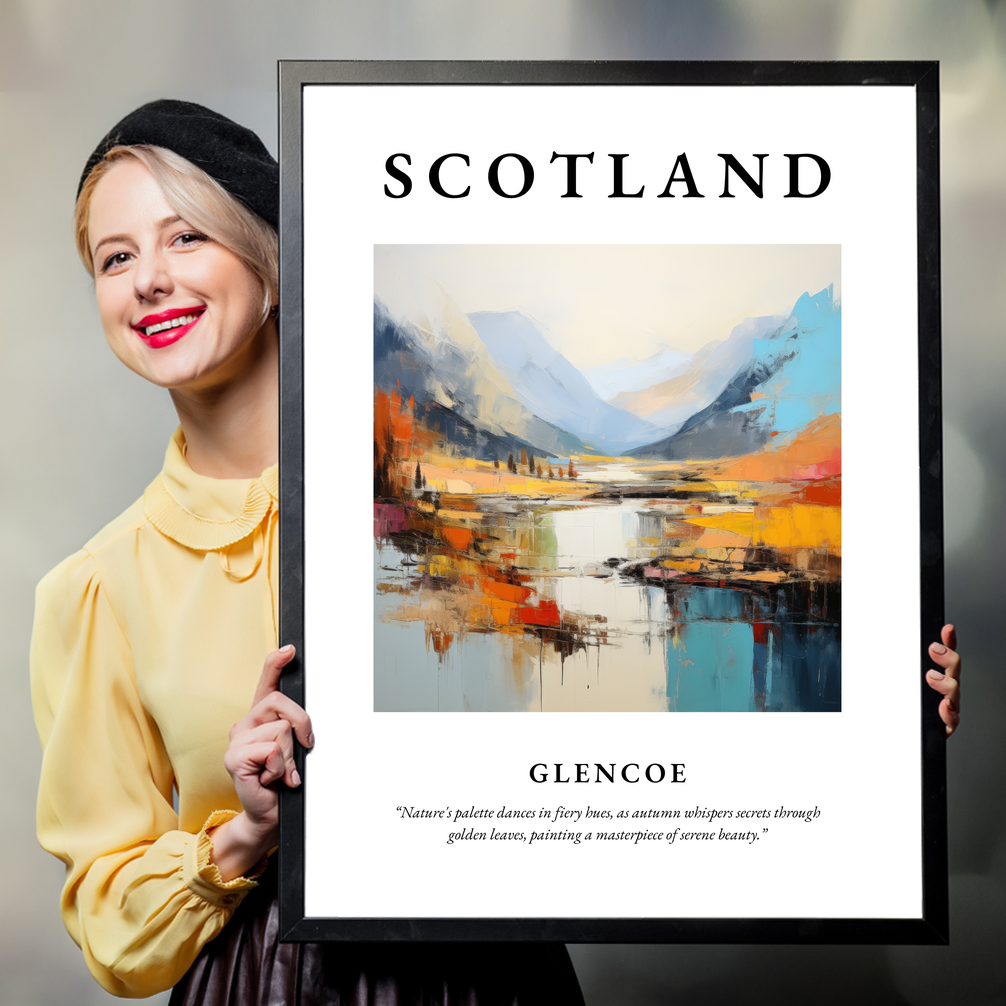 Person holding a poster of Glencoe