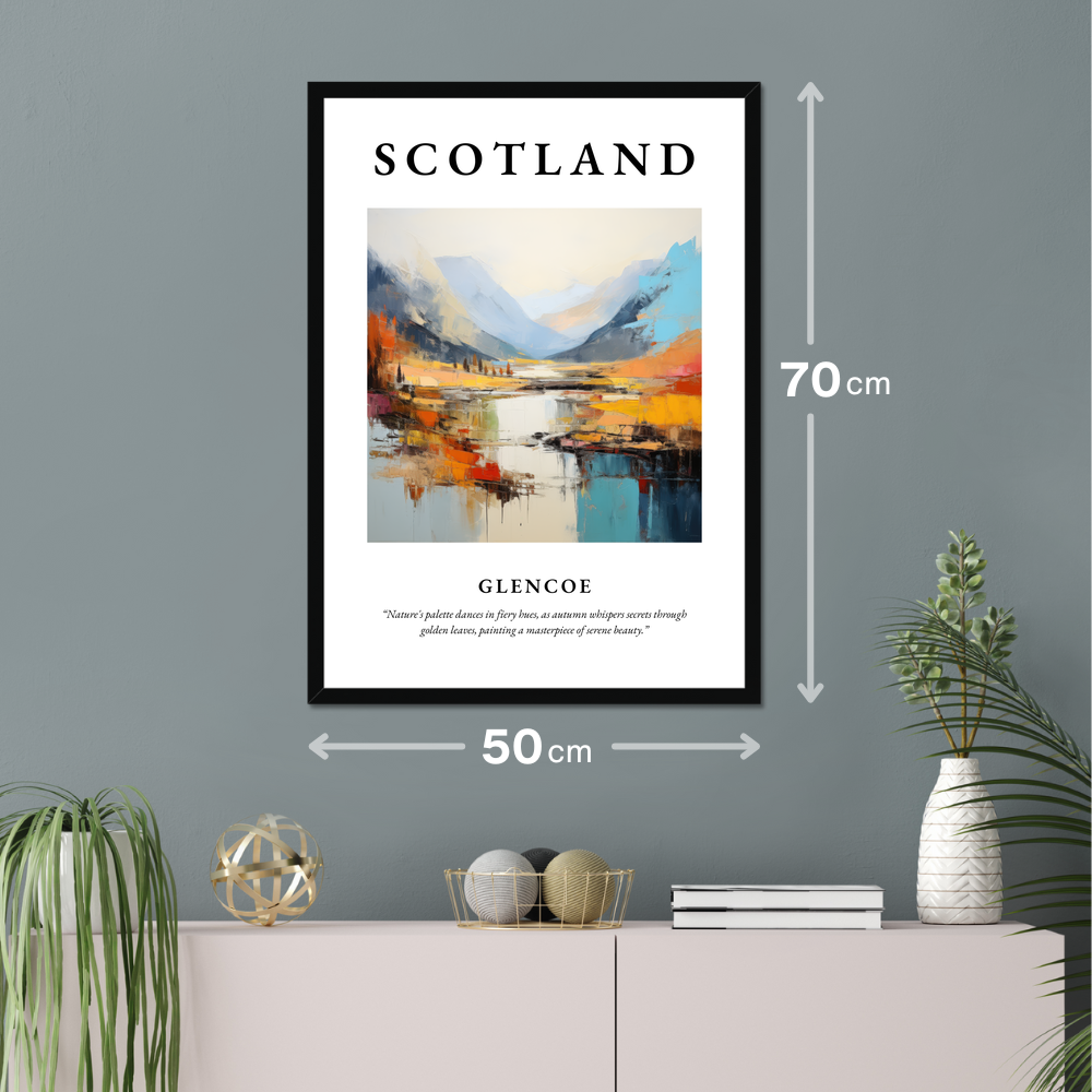 Poster of Glencoe hanging on a wall