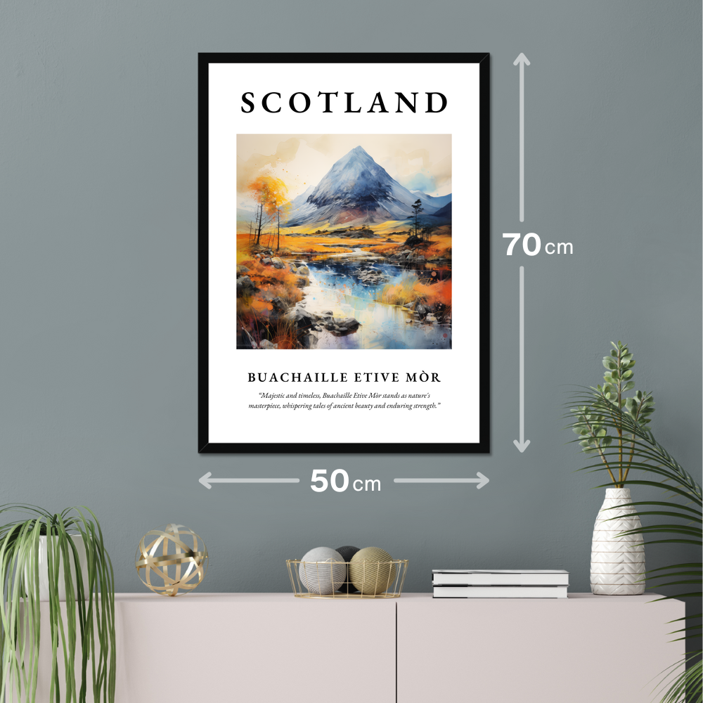 Poster of Buachaille Etive Mòr hanging on a wall