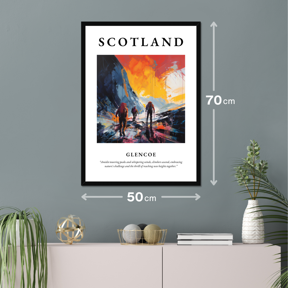 Poster of Glencoe hanging on a wall