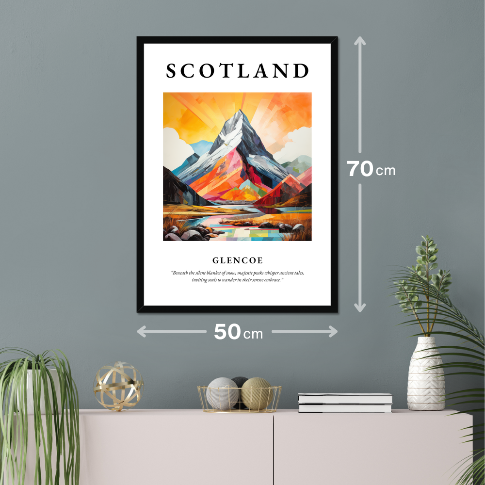 Poster of Glencoe hanging on a wall