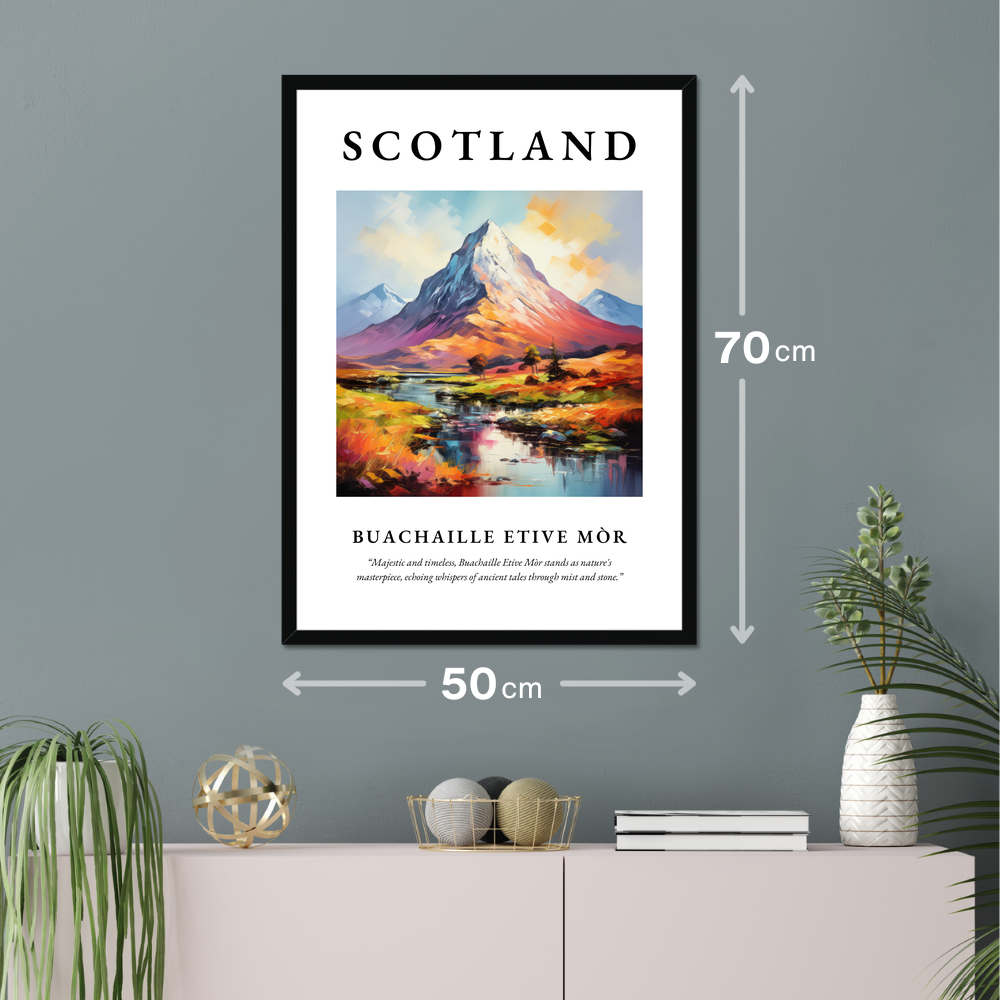 Poster of Buachaille Etive Mòr hanging on a wall