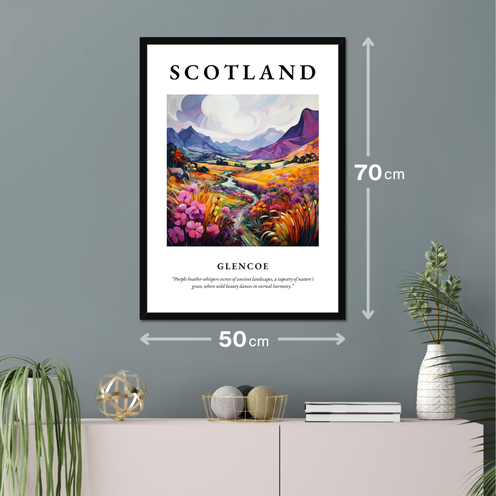 Poster of Glencoe hanging on a wall