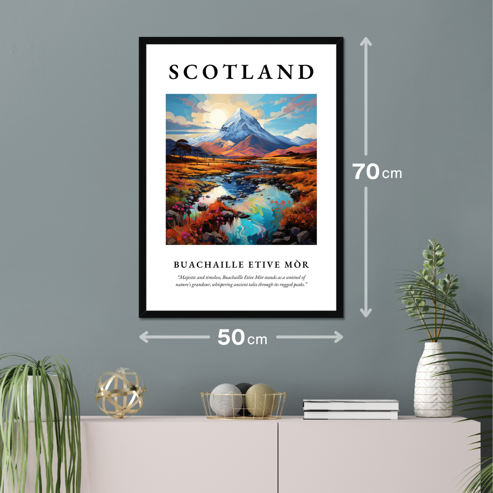 Poster of Buachaille Etive Mòr hanging on a wall