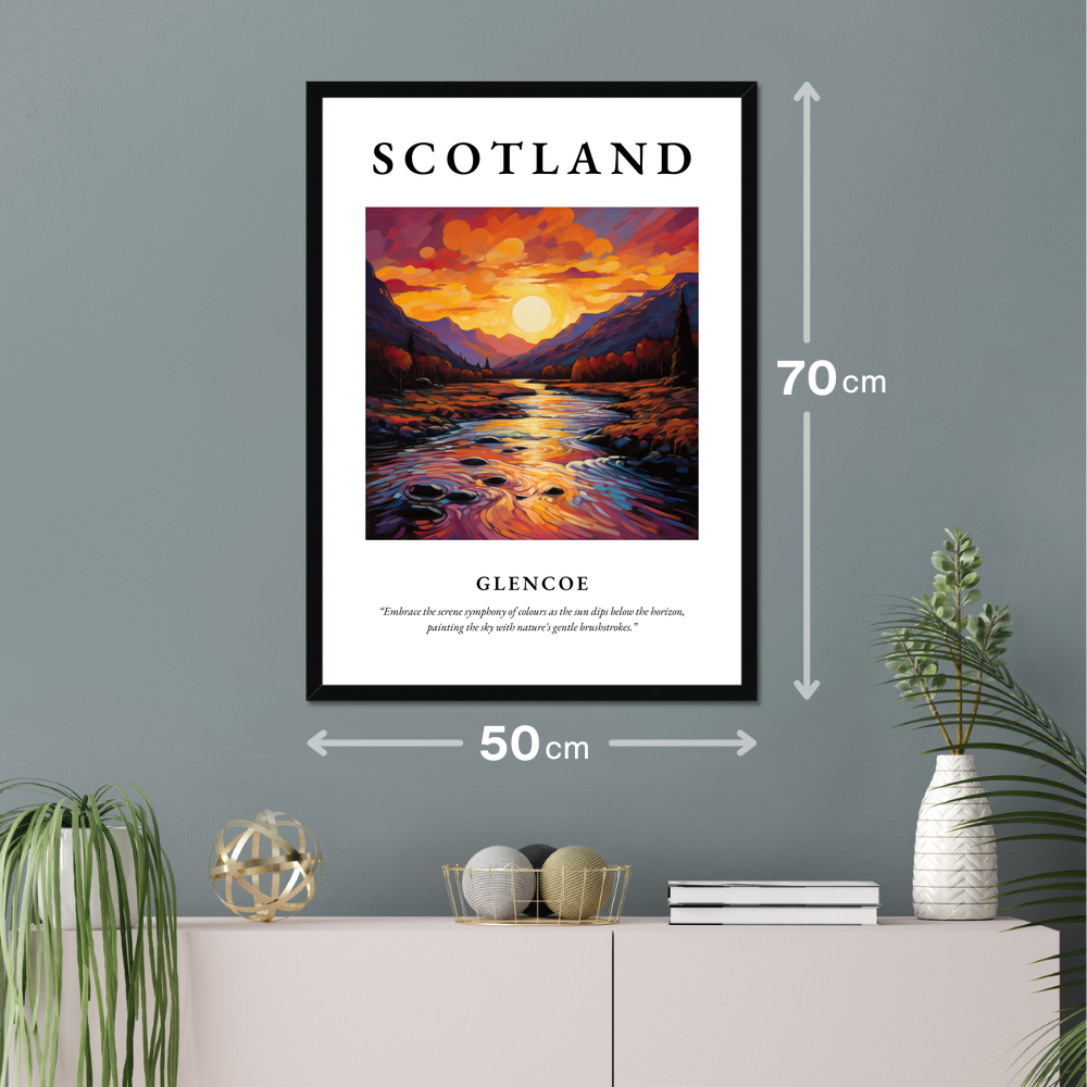 Poster of Glencoe hanging on a wall