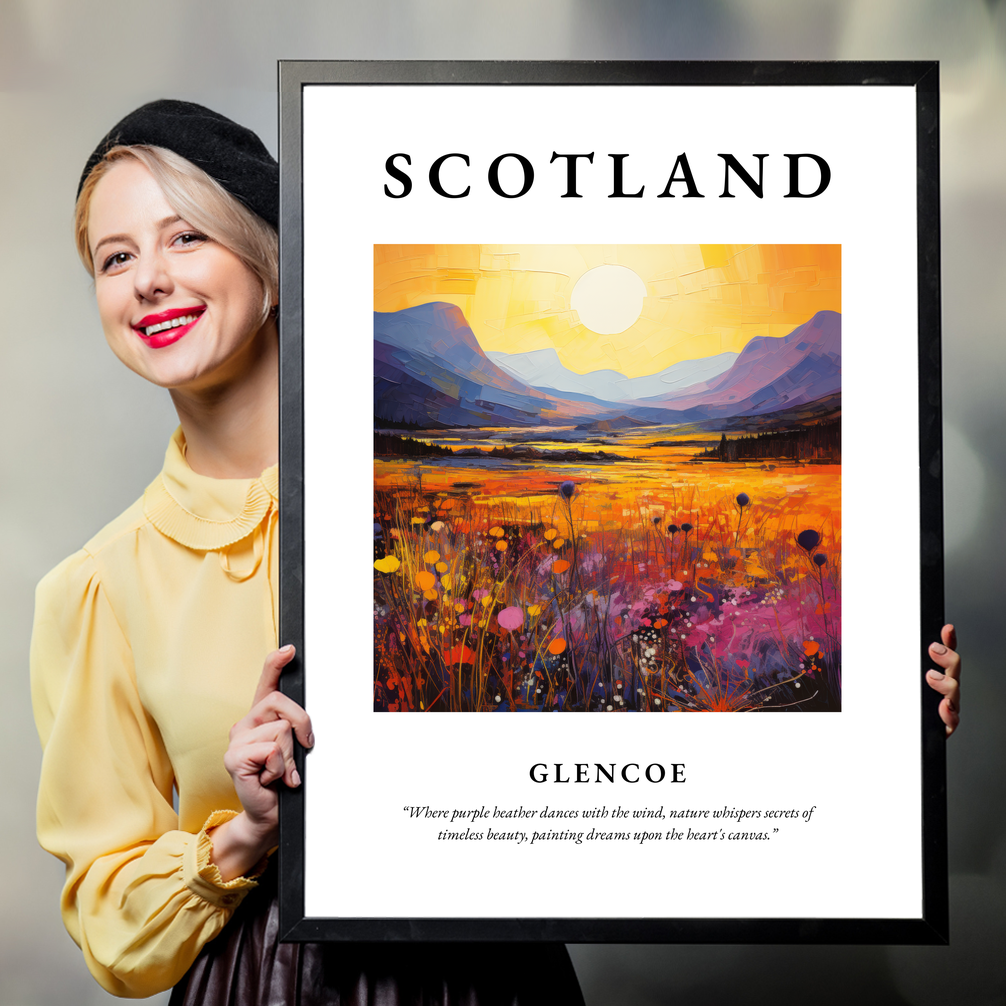 Person holding a poster of Glencoe