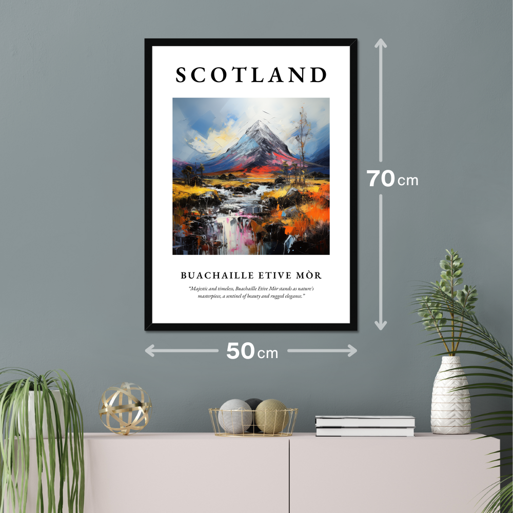 Poster of Buachaille Etive Mòr hanging on a wall