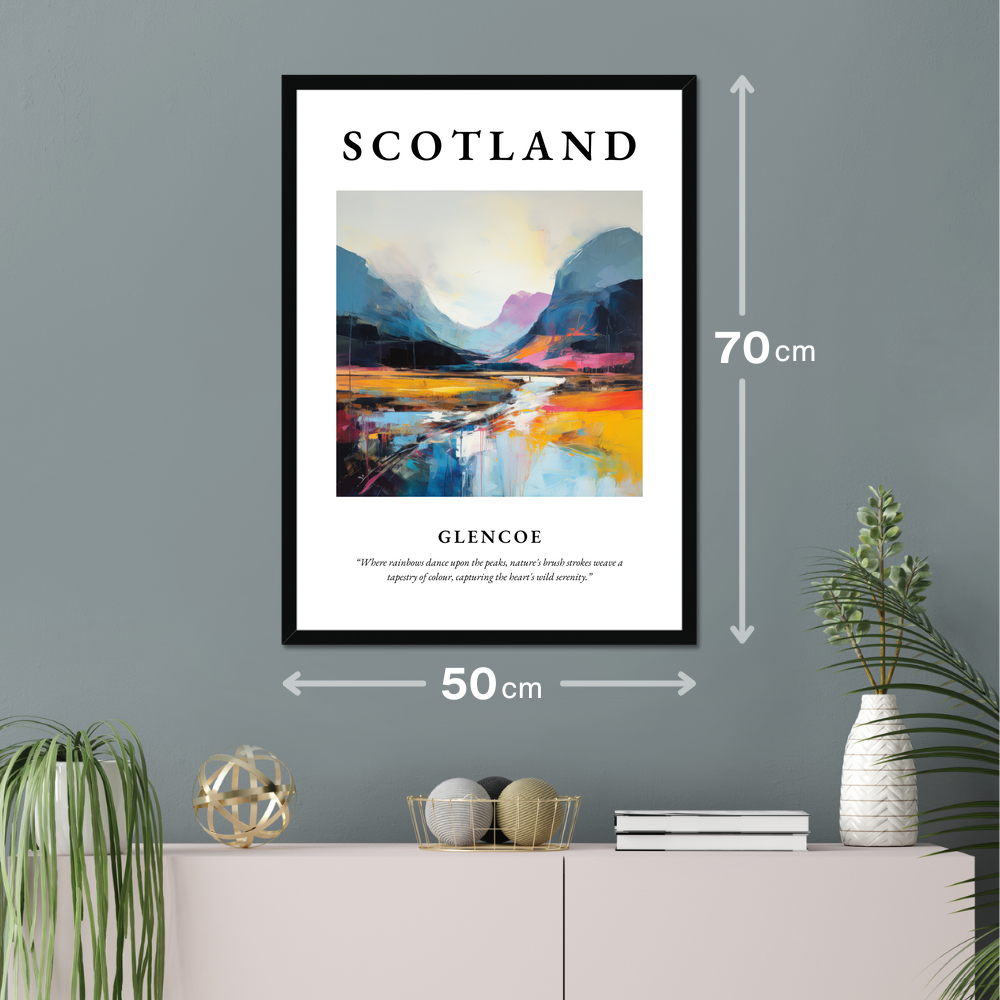 Poster of Glencoe hanging on a wall