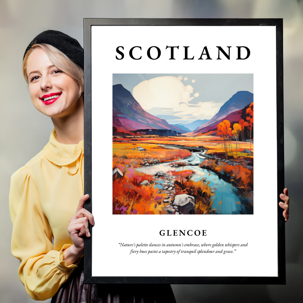 Person holding a poster of Glencoe