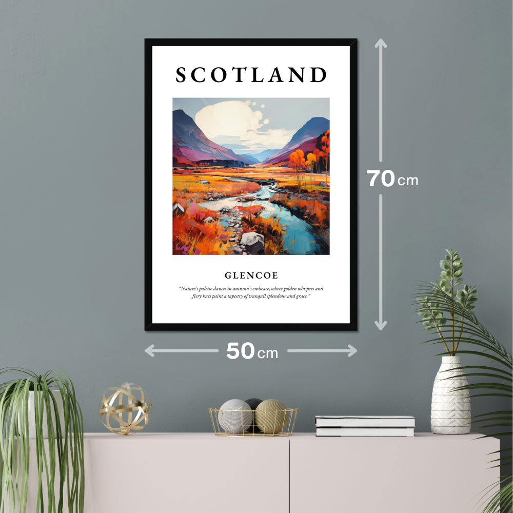 Poster of Glencoe hanging on a wall