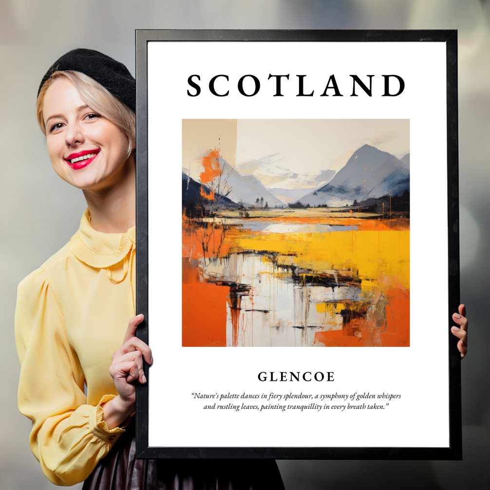 Person holding a poster of Glencoe