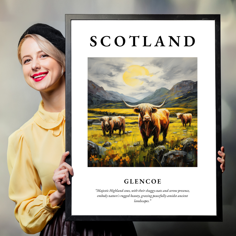 Person holding a poster of Glencoe