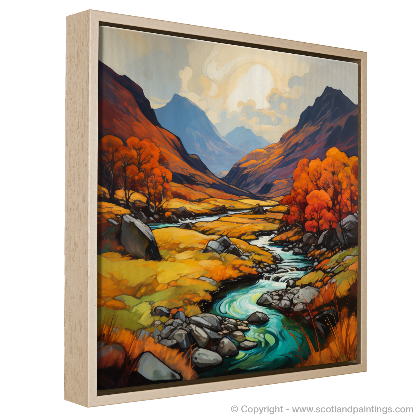 Autumn Embrace: A Cubist Ode to Glencoe