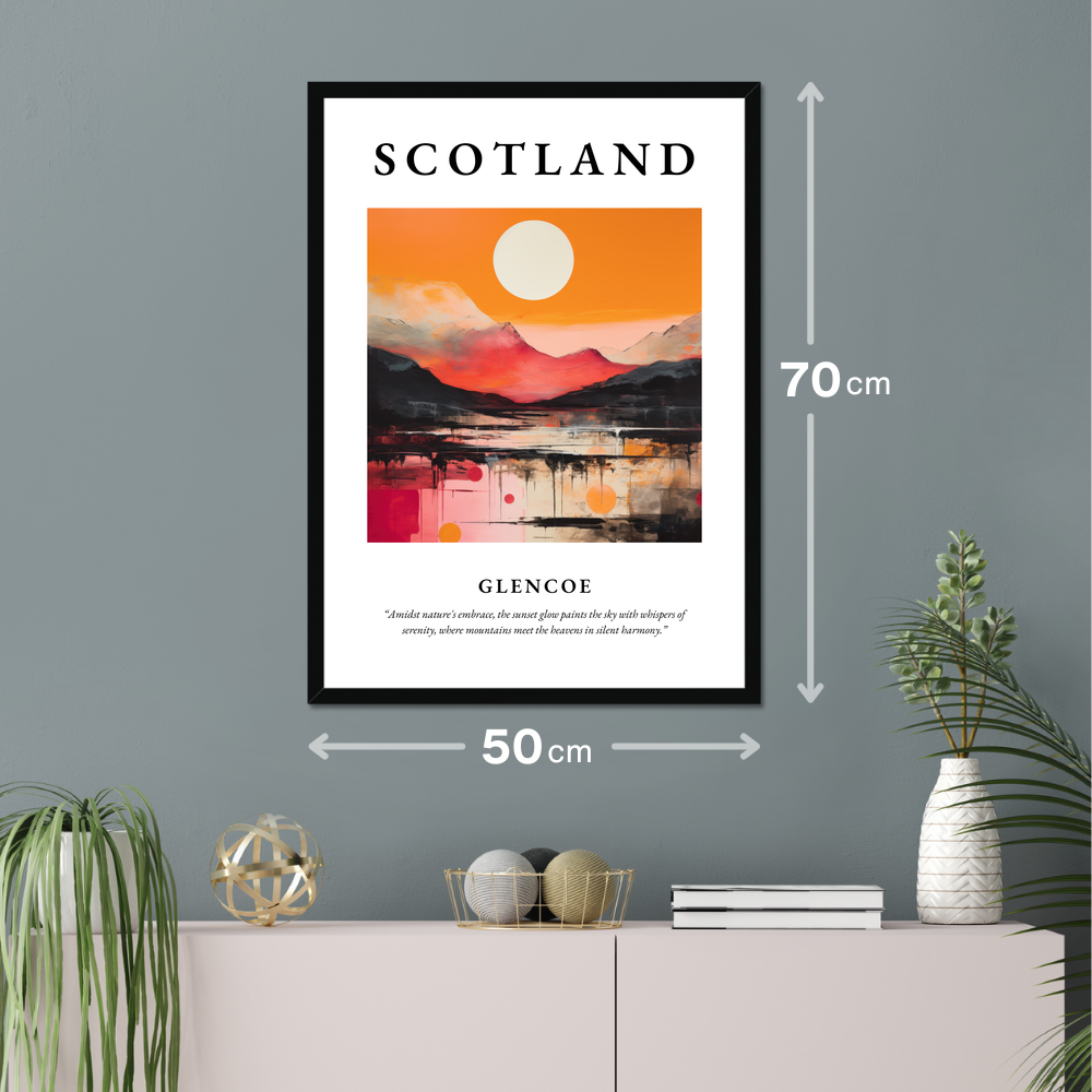 Poster of Glencoe hanging on a wall