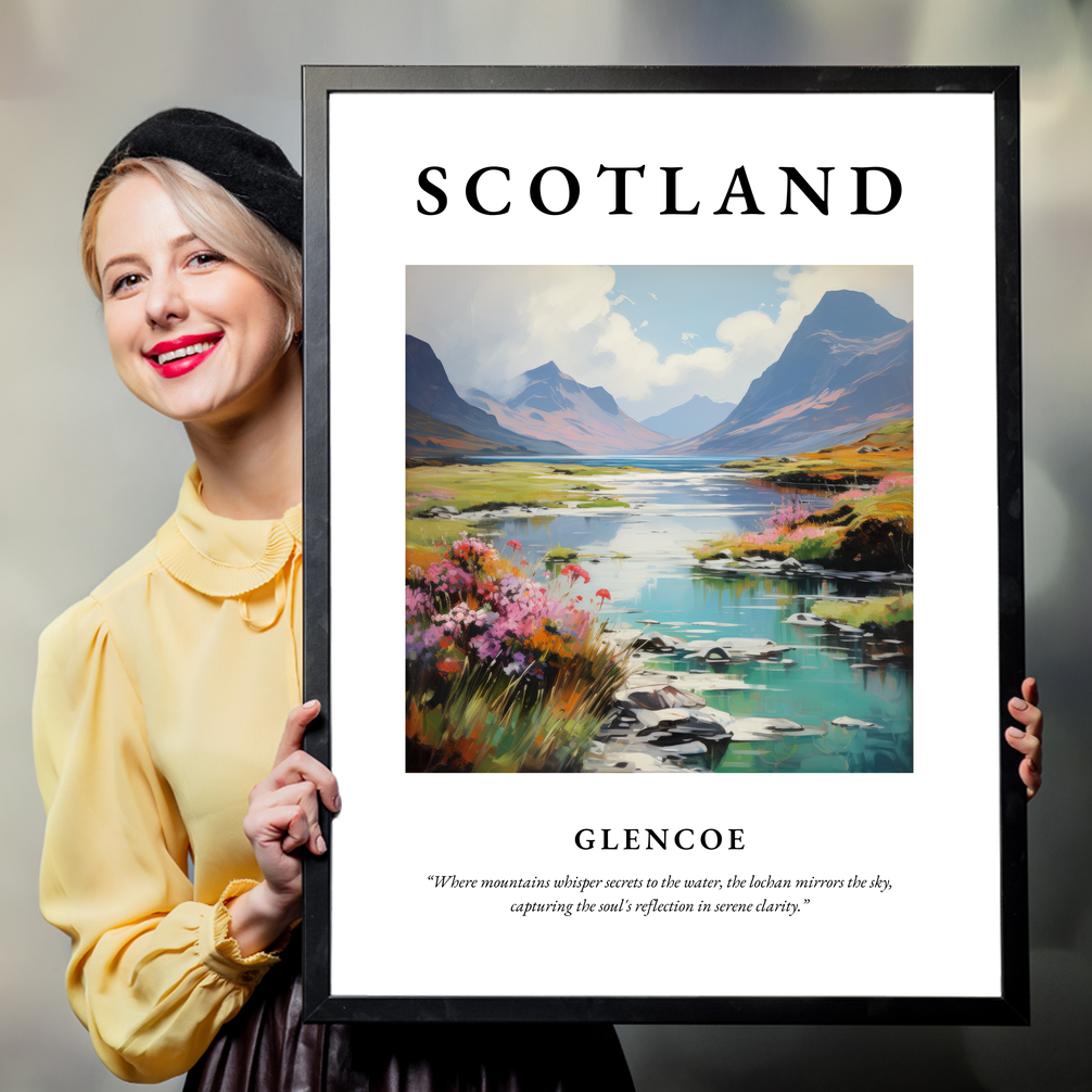 Person holding a poster of Glencoe