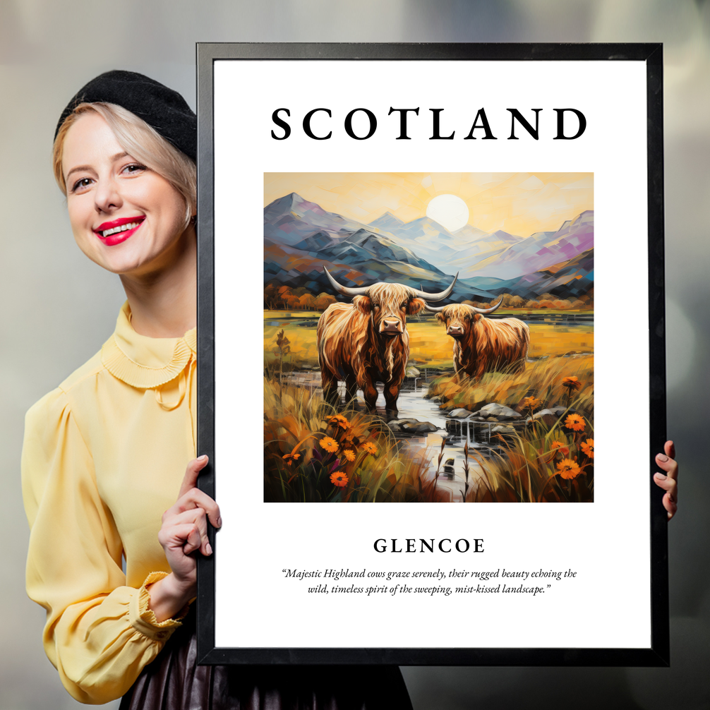 Person holding a poster of Glencoe