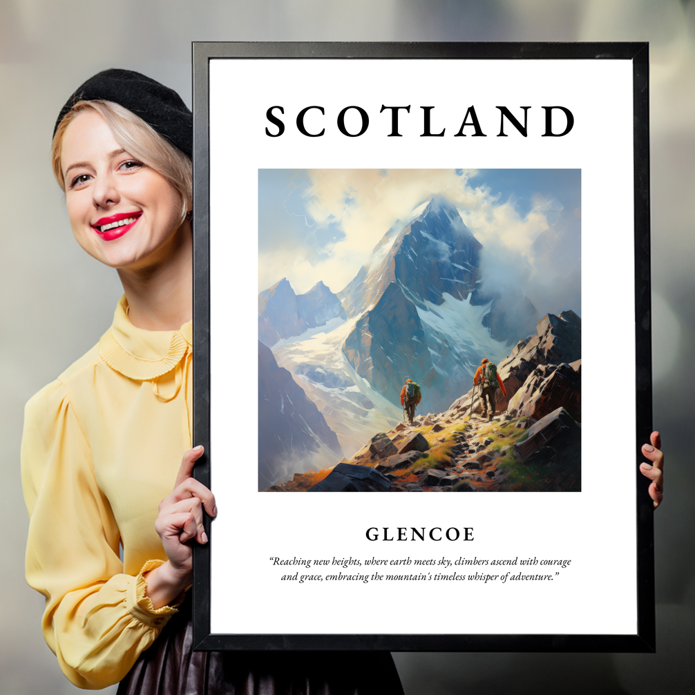 Person holding a poster of Glencoe