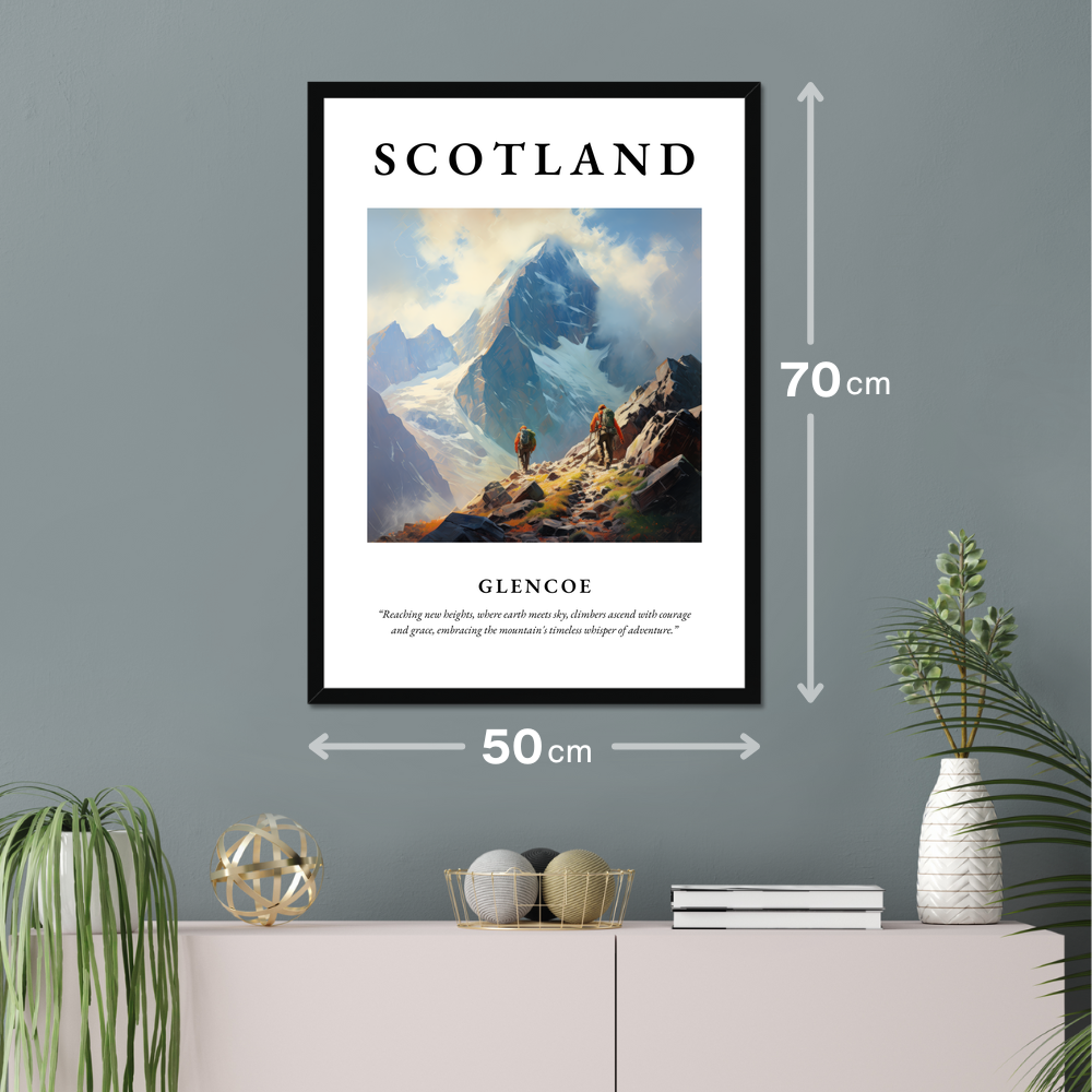 Poster of Glencoe hanging on a wall