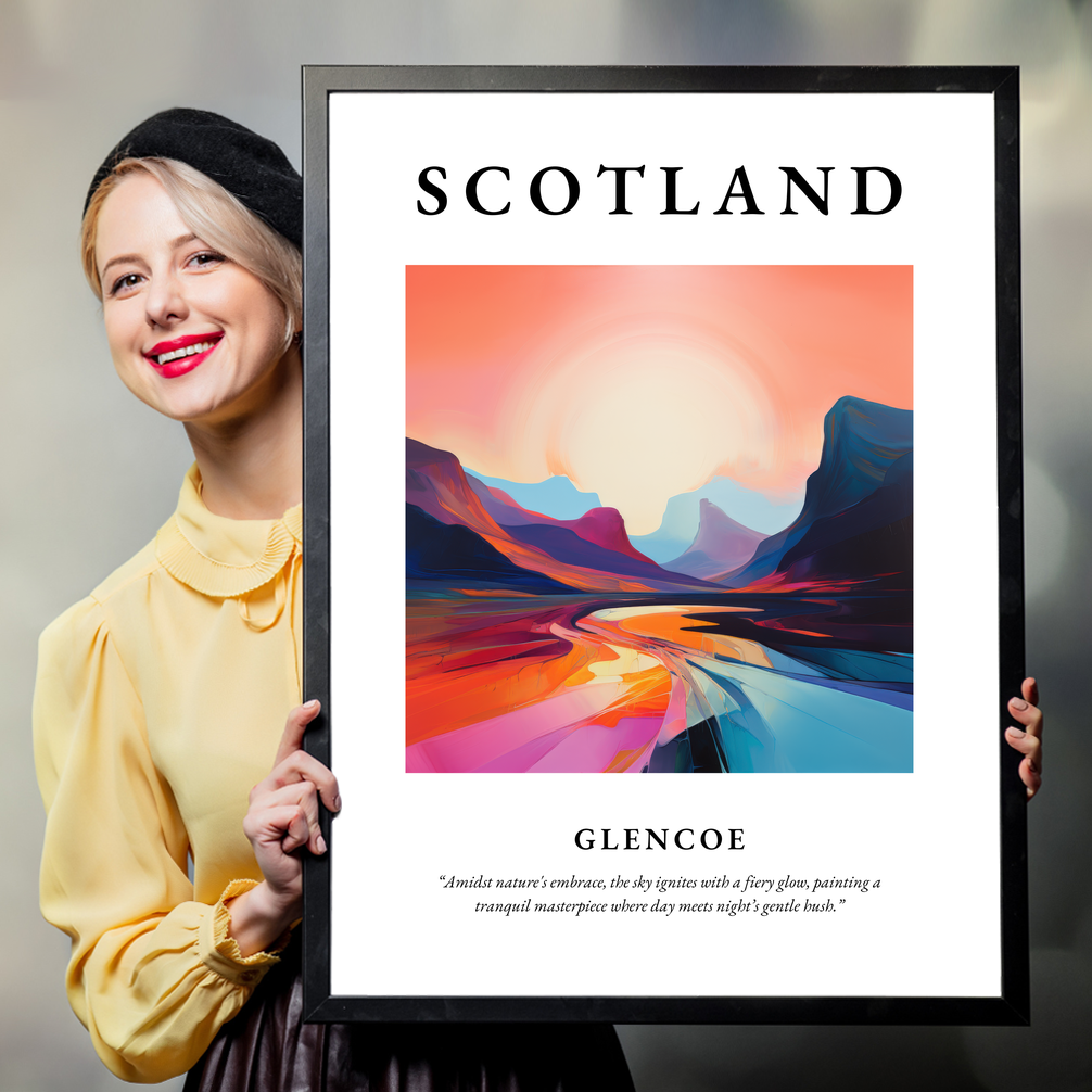 Person holding a poster of Glencoe