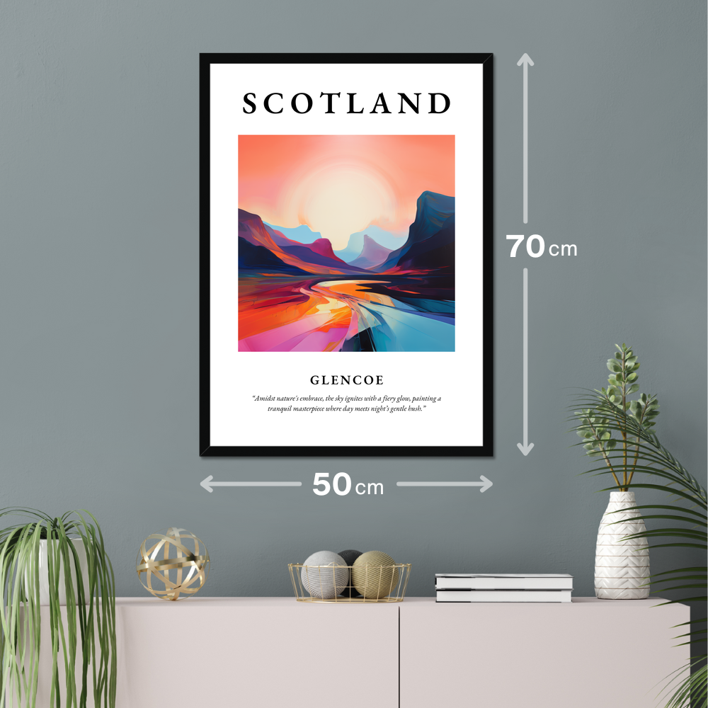 Poster of Glencoe hanging on a wall