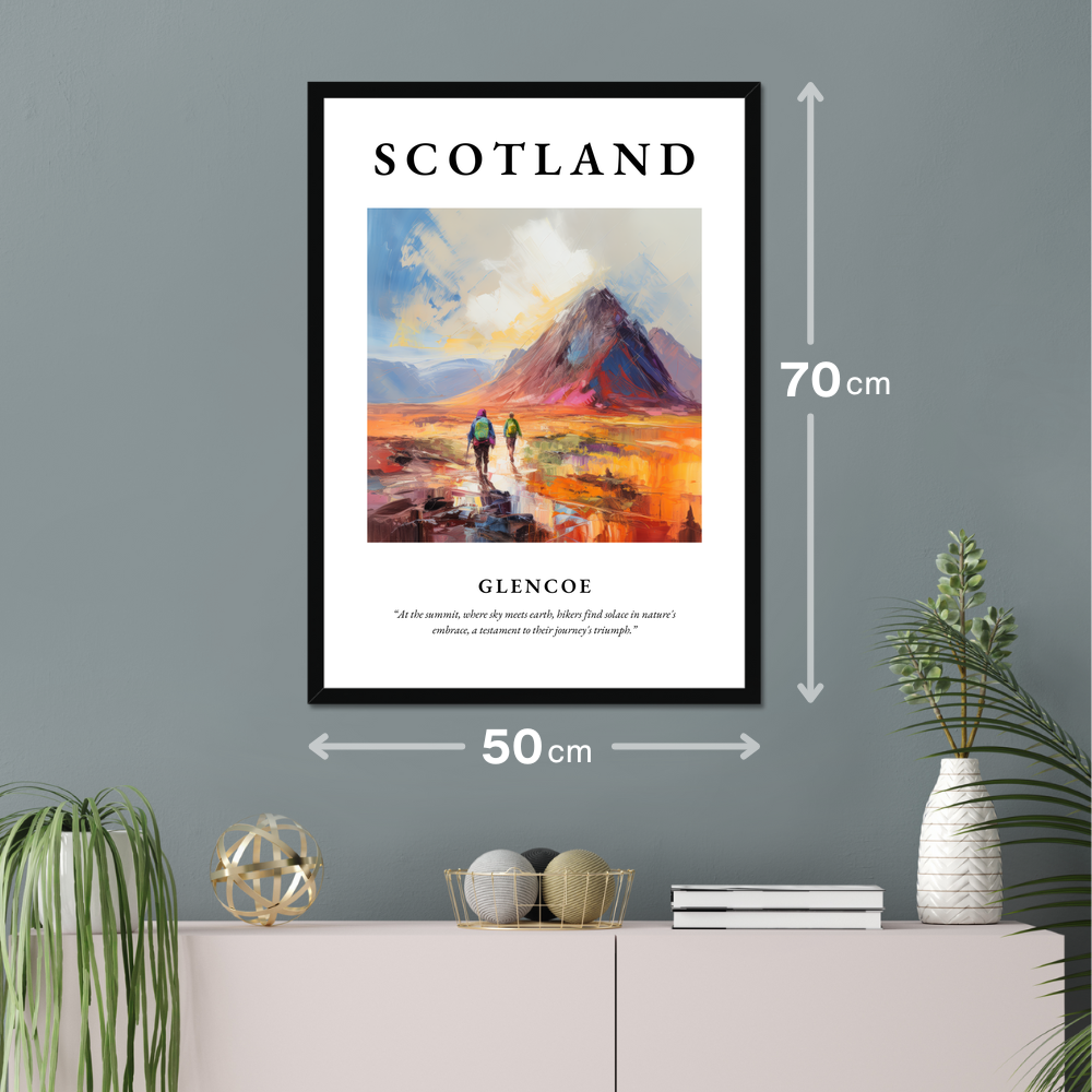 Poster of Glencoe hanging on a wall