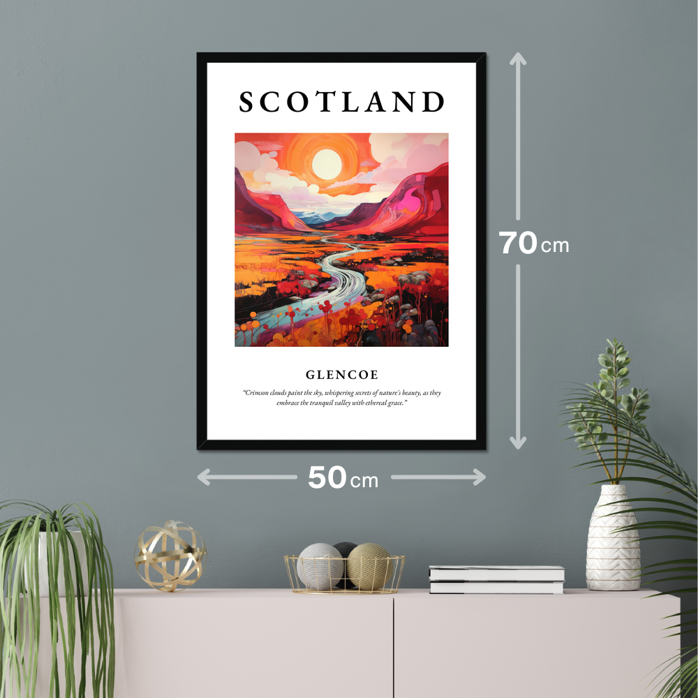 Poster of Glencoe hanging on a wall