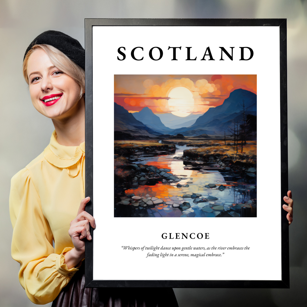 Person holding a poster of Glencoe