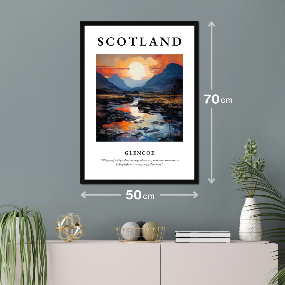 Poster of Glencoe hanging on a wall