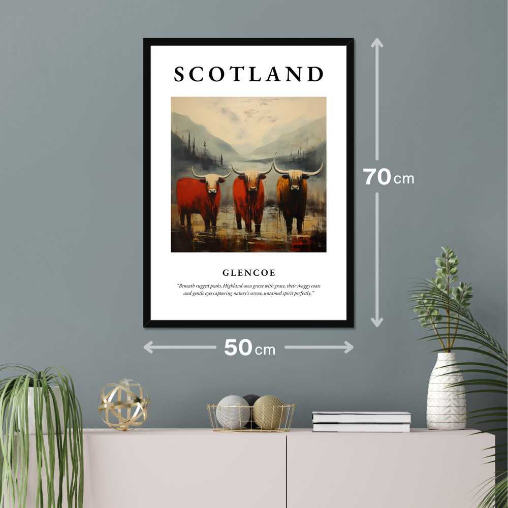 Poster of Glencoe hanging on a wall