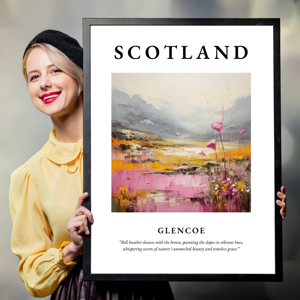 Person holding a poster of Glencoe