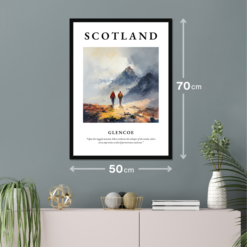 Poster of Glencoe hanging on a wall