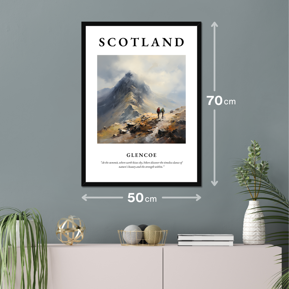 Poster of Glencoe hanging on a wall