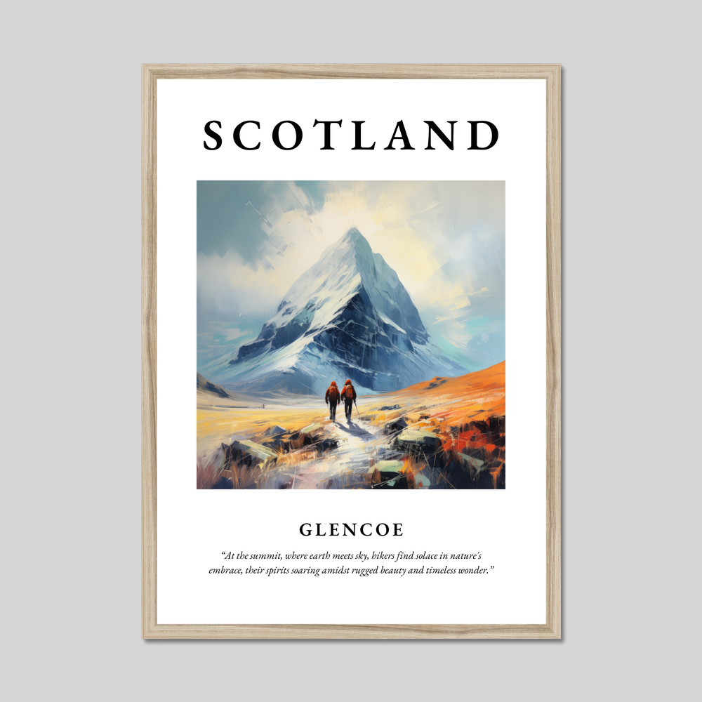 Poster in a natural frame with the word Scotland