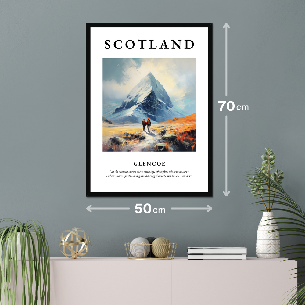 Poster of Glencoe hanging on a wall