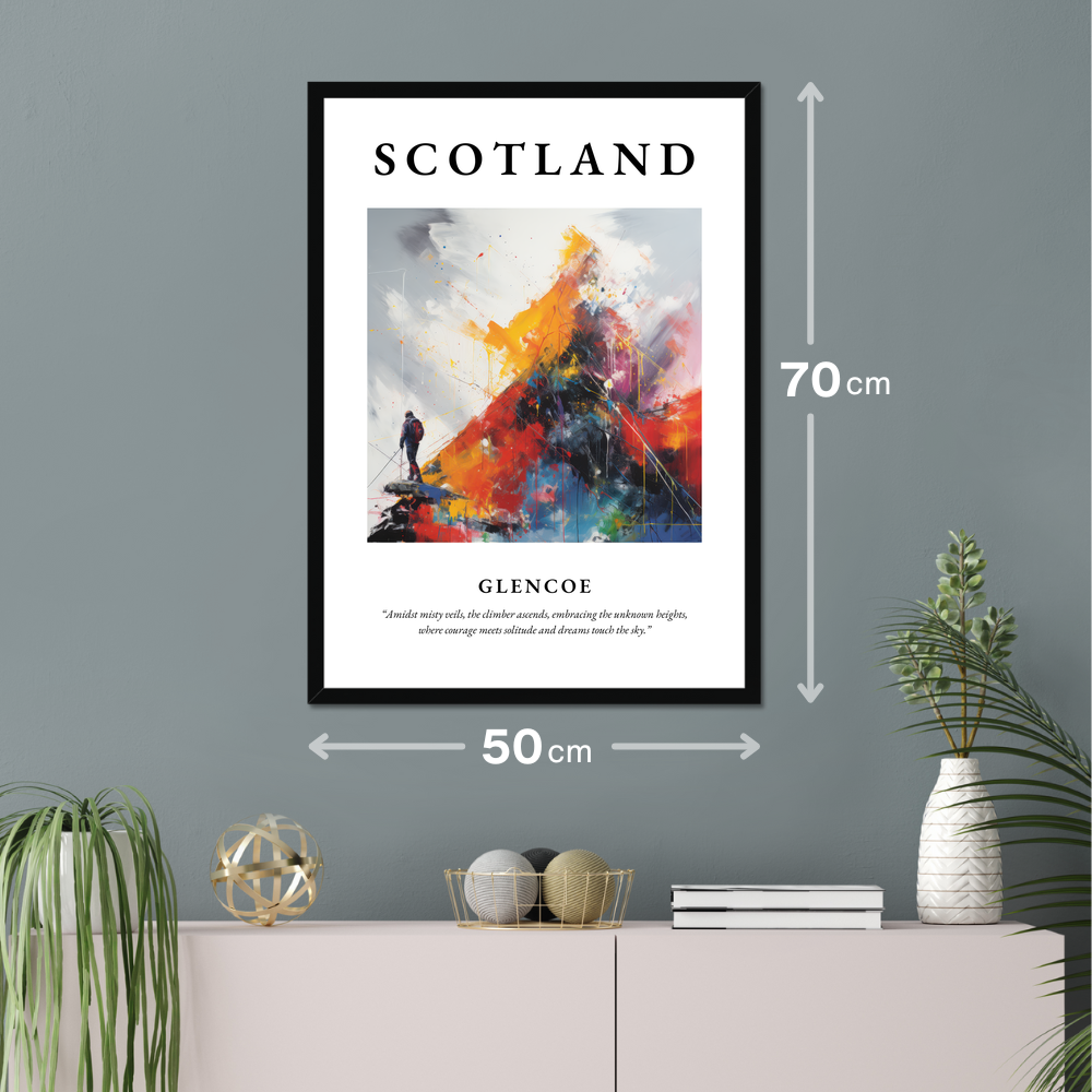 Poster of Glencoe hanging on a wall