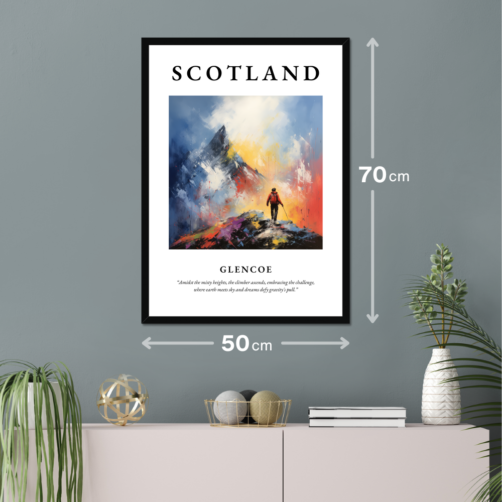 Poster of Glencoe hanging on a wall