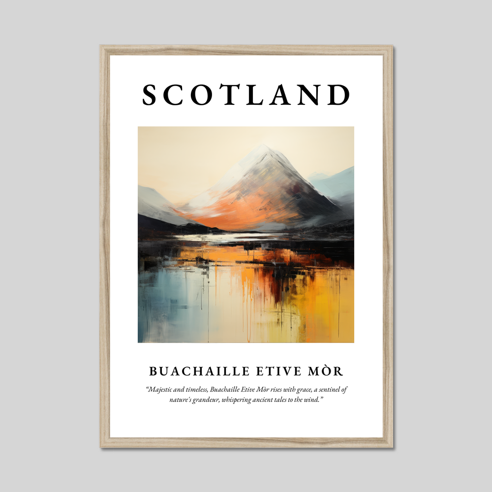 Poster in a natural frame with the word Scotland