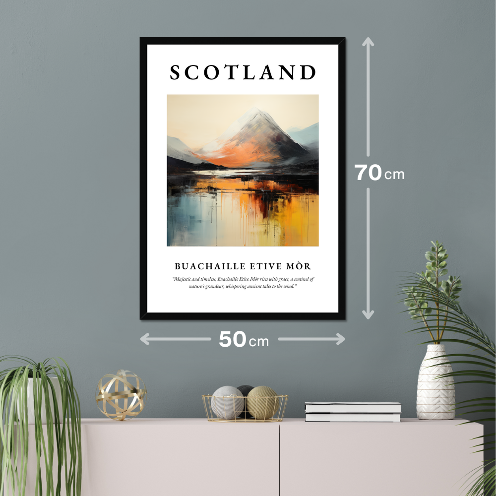 Poster of Buachaille Etive Mòr hanging on a wall