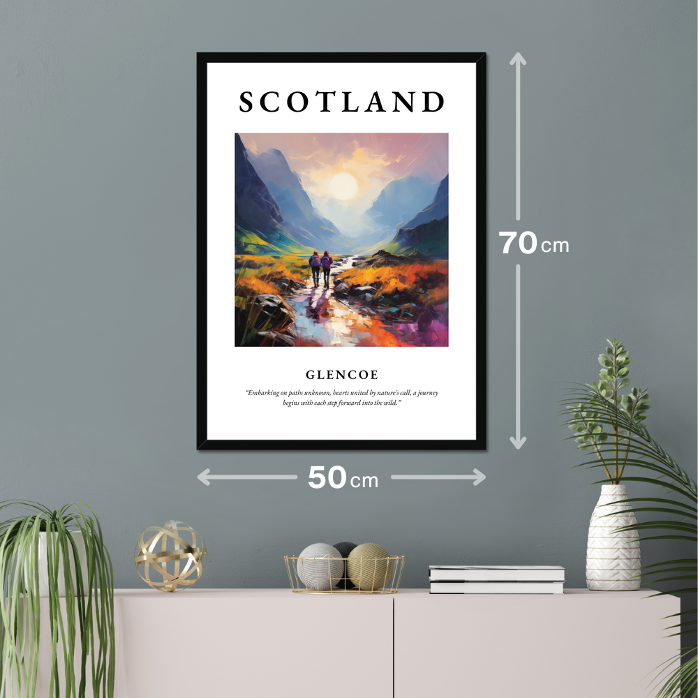 Poster of Glencoe hanging on a wall