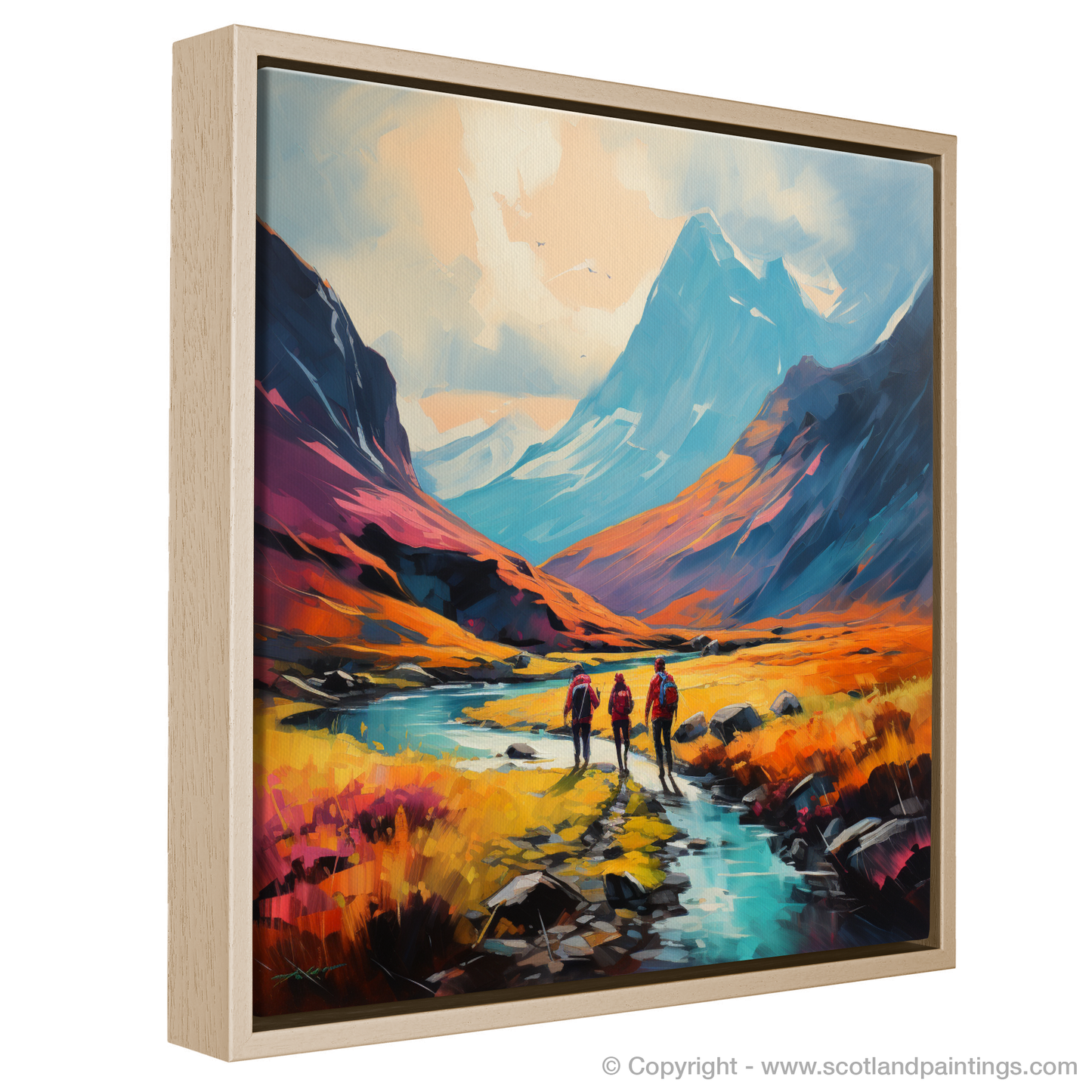 Fauvist Fantasia: Hikers at Glencoe Trailhead