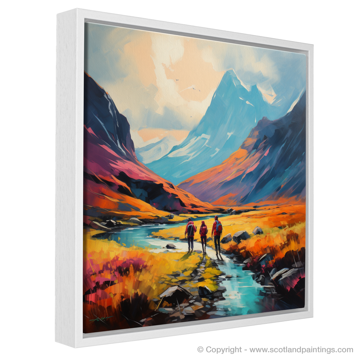 Fauvist Fantasia: Hikers at Glencoe Trailhead