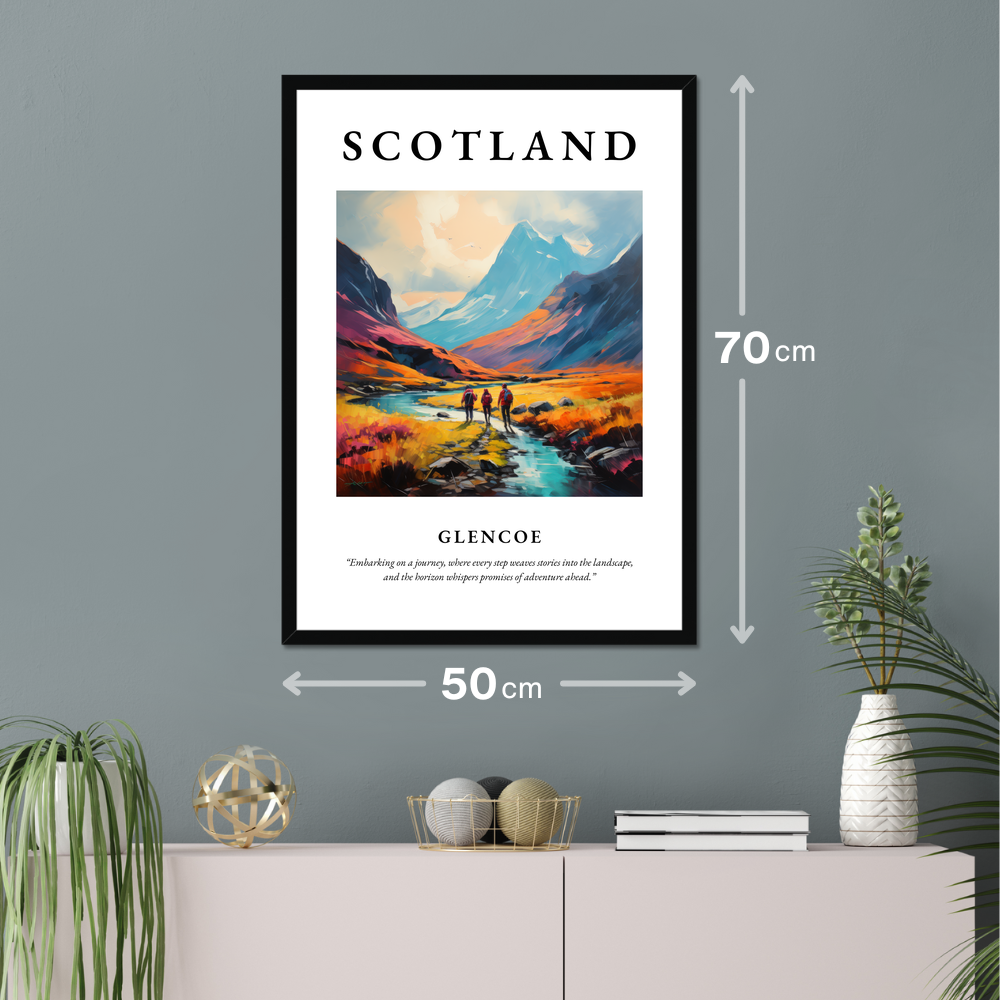 Poster of Glencoe hanging on a wall