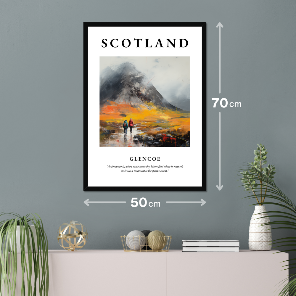 Poster of Glencoe hanging on a wall