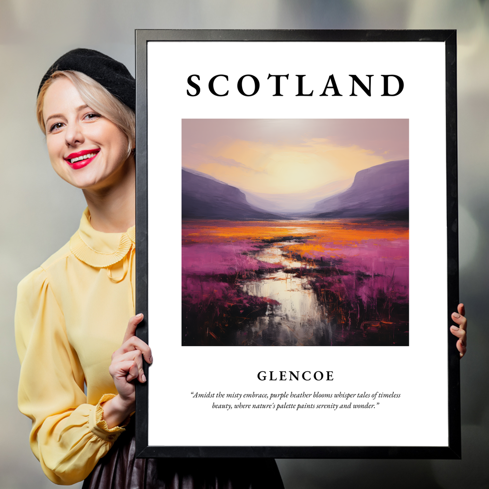 Person holding a poster of Glencoe