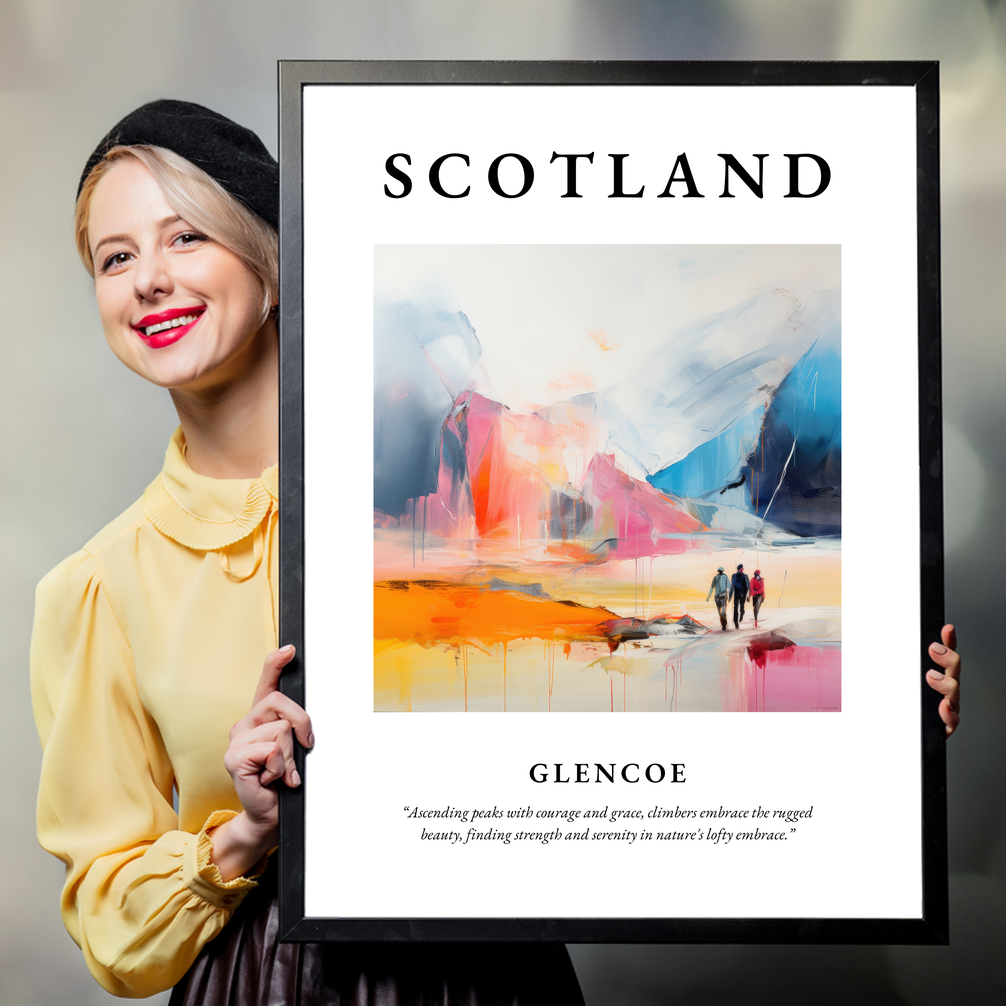 Person holding a poster of Glencoe