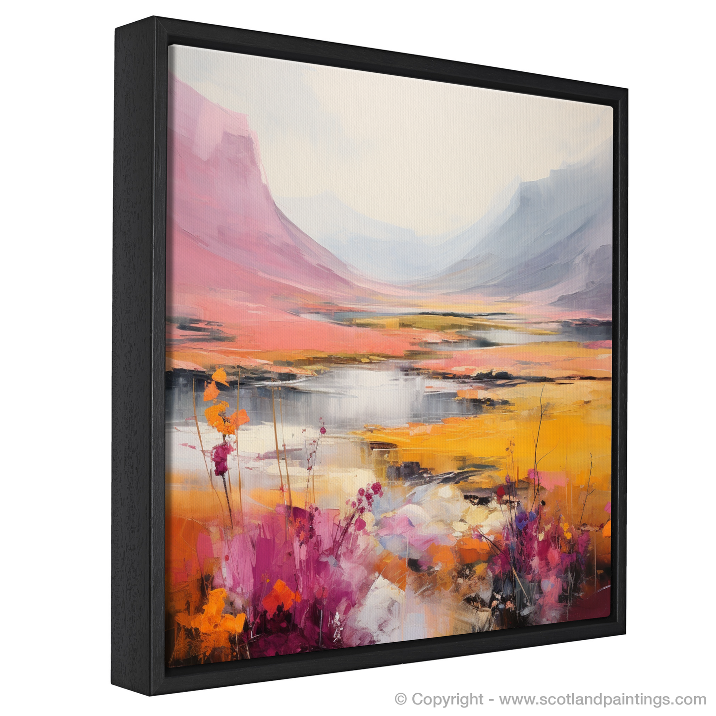 Wild Hues of Highland Heather: Abstract Glencoe Majesty