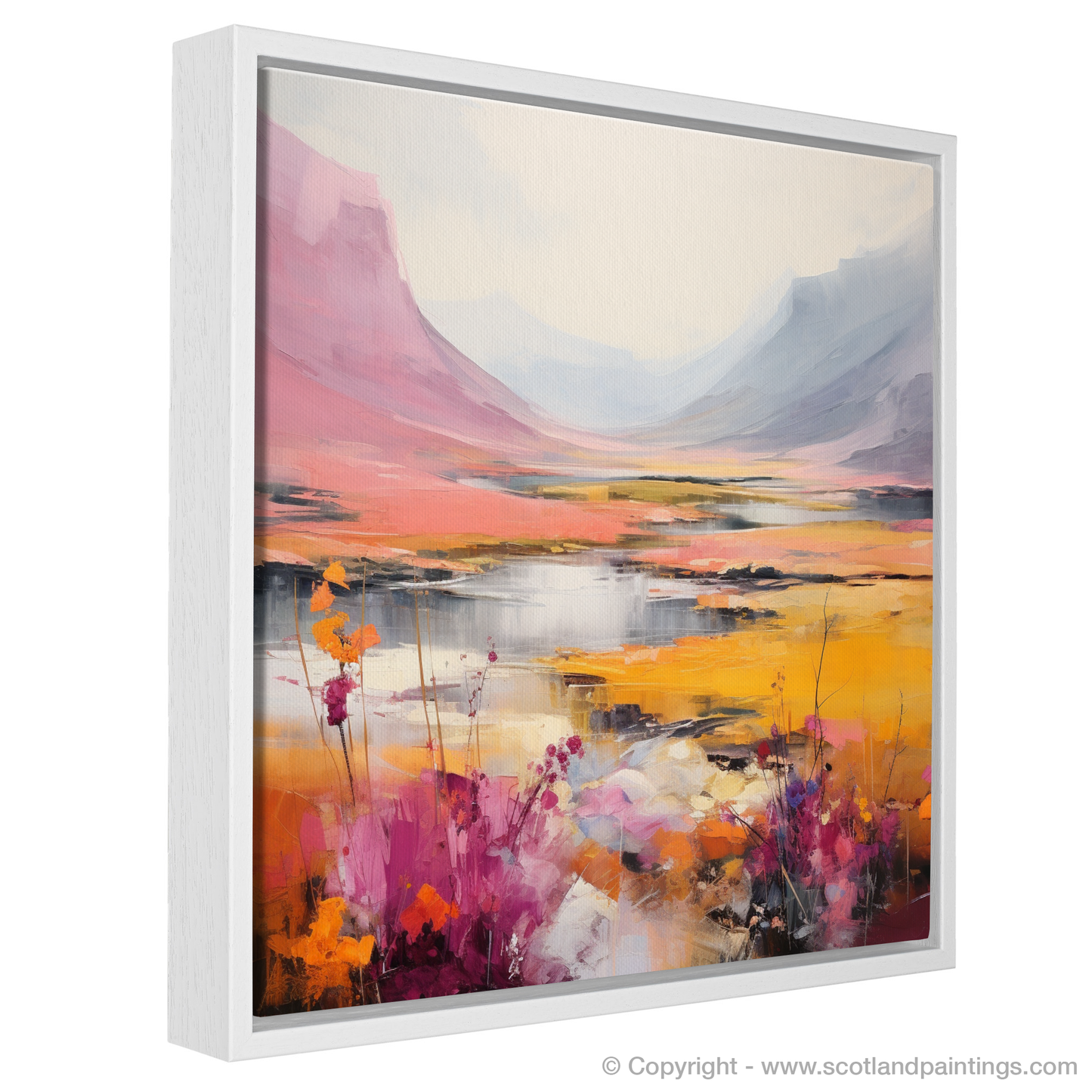 Wild Hues of Highland Heather: Abstract Glencoe Majesty