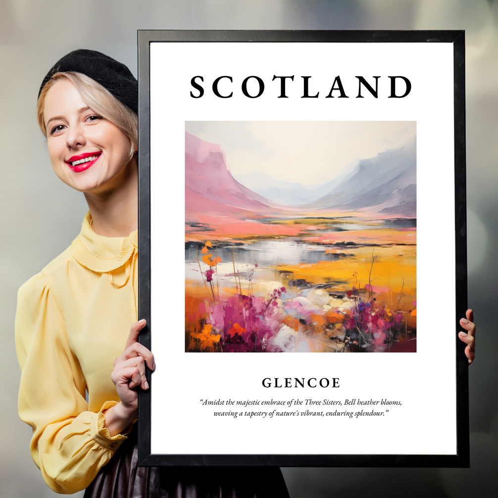 Person holding a poster of Glencoe